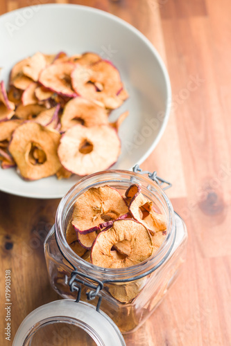 Dried apple slices.
