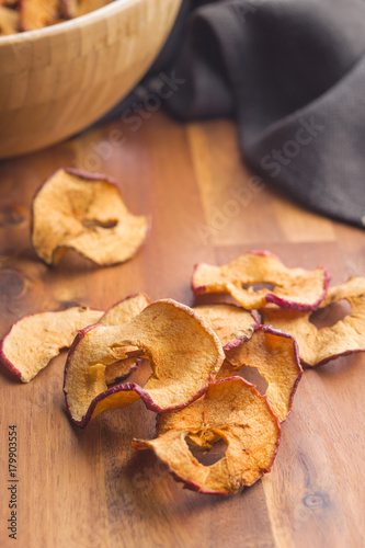Dried apple slices.