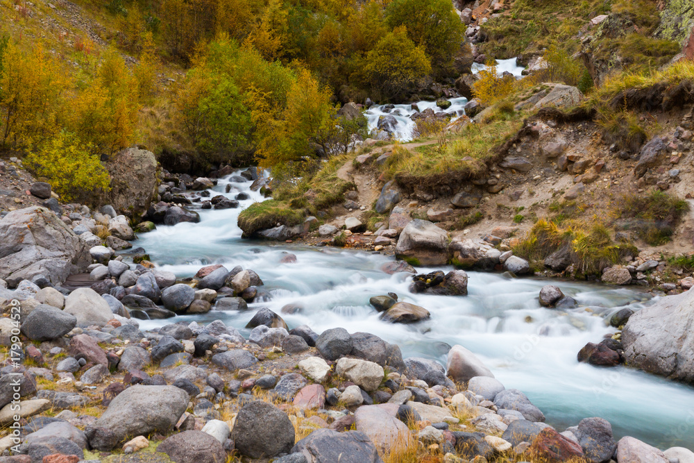 Mountain stream autumn Mountain stream autumn