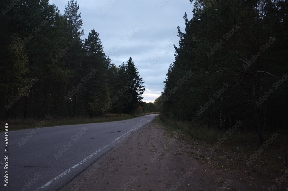 Road, Karelian Istmus, Leningrad Region, Russia Road, Karelian Istmus, Leningrad Region, Russia