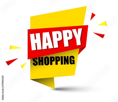 banner happy shopping