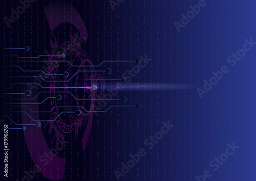 HUD UI interface with digital futuristic cyber security theme