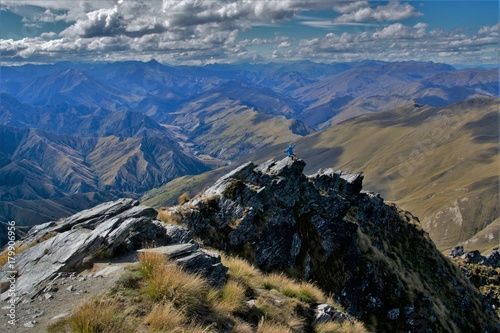 New Zealand landscape, Ben Lomond, mountain in Queenstown, 