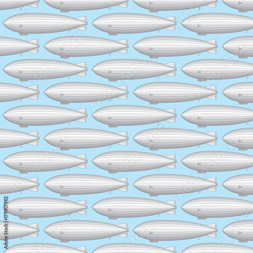 background pattern with flying zeppelin
