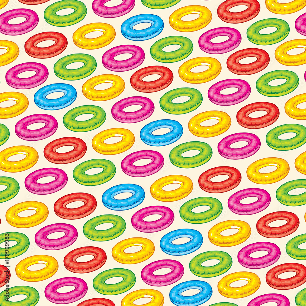 background pattern with inflatable inner tube