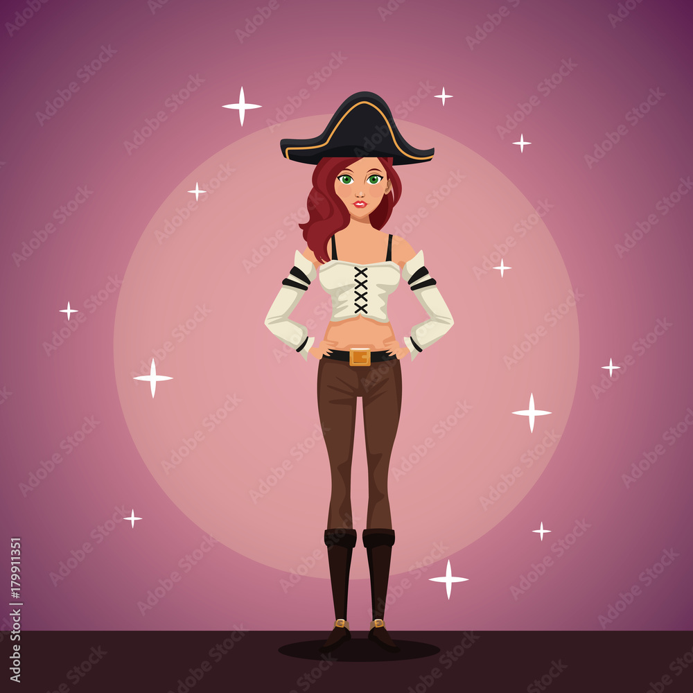 Plakat Woman cosplay style icon vector illustration graphic design