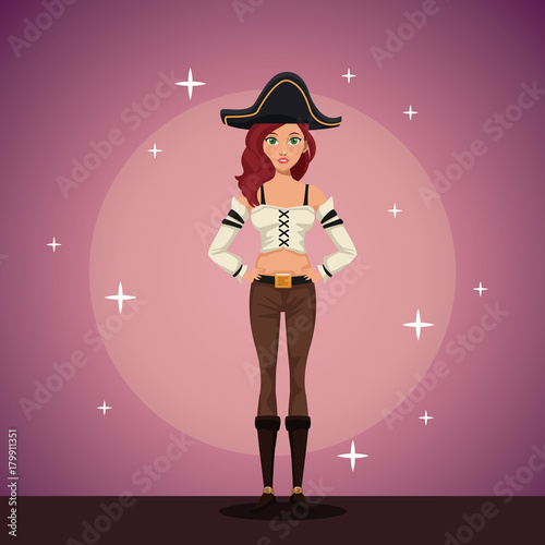 Woman cosplay style icon vector illustration graphic design