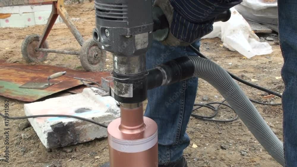 drilling holes in the concrete drilling holes in the concrete