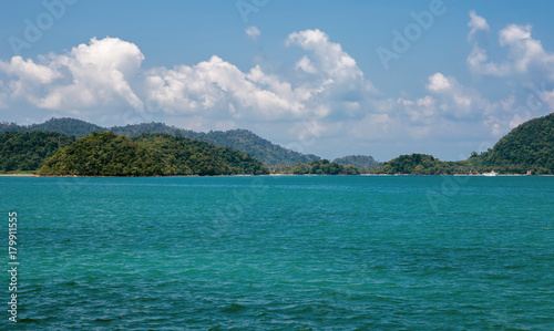 view of the tropical island from the sea © arbalest