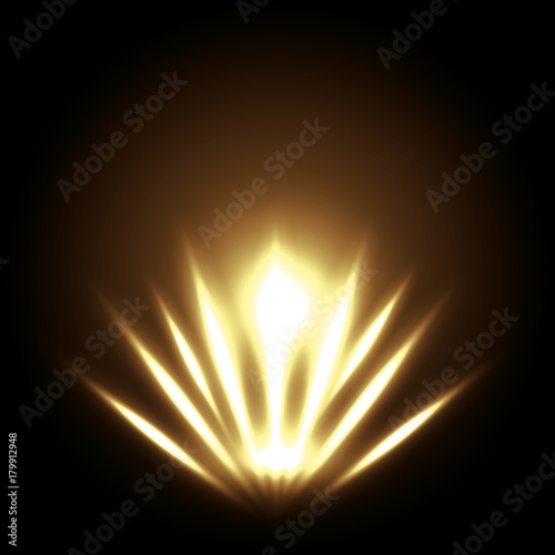 decoration with golden lights