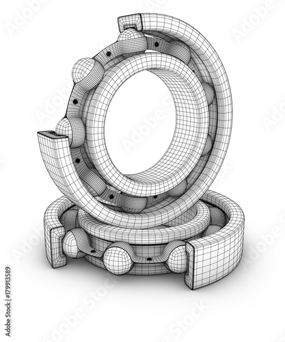 Ball bearings in a cut