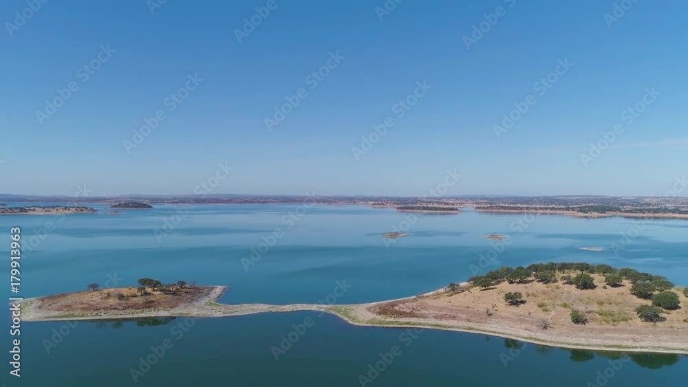 Aerial View of Lake Albufeira do Alqueva, Portugal Aerial View of Lake Albufeira do Alqueva, Portugal