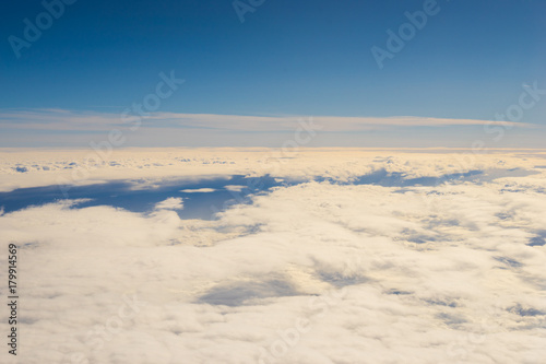sunny sky above the clouds