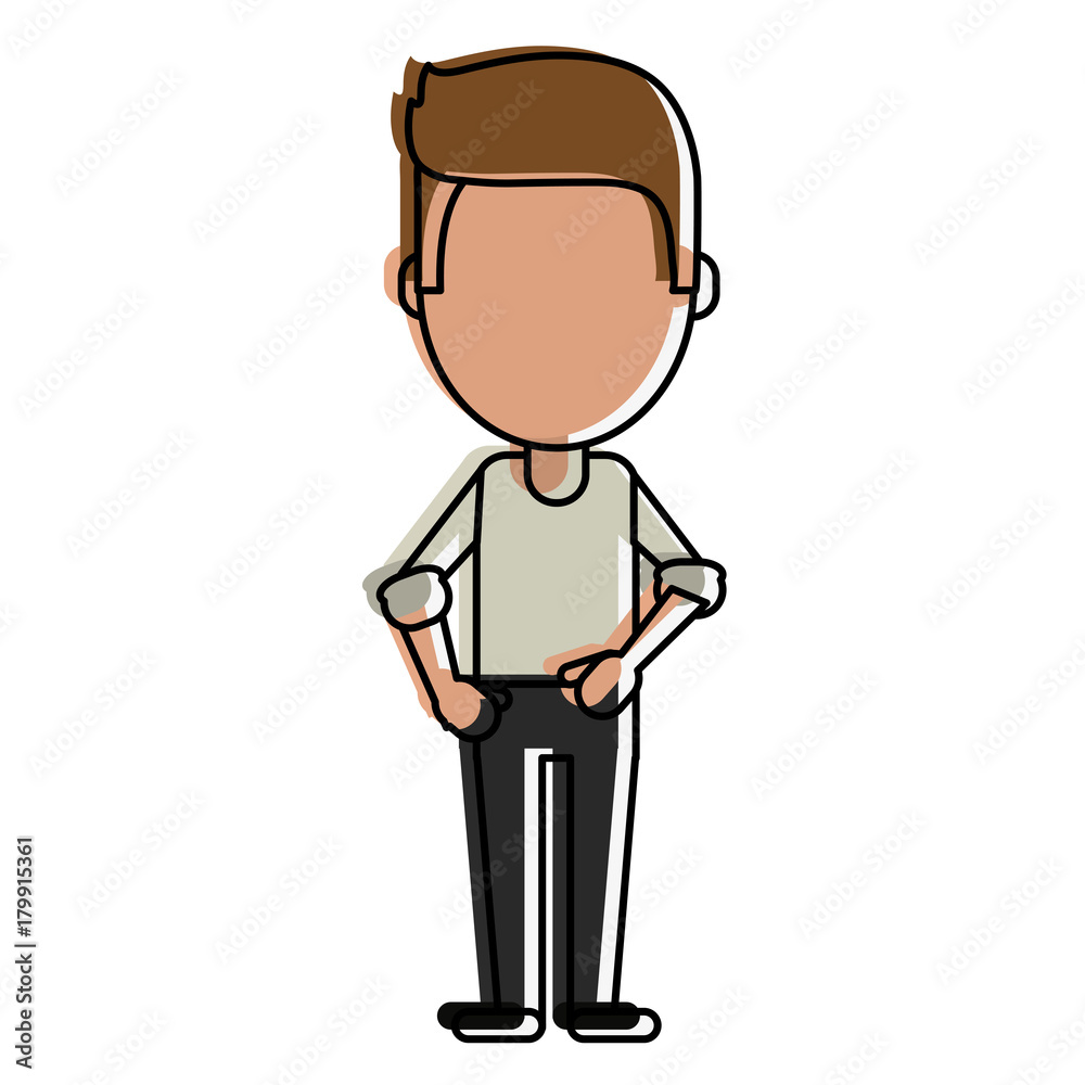 Young man avatar icon vector illustration graphic design