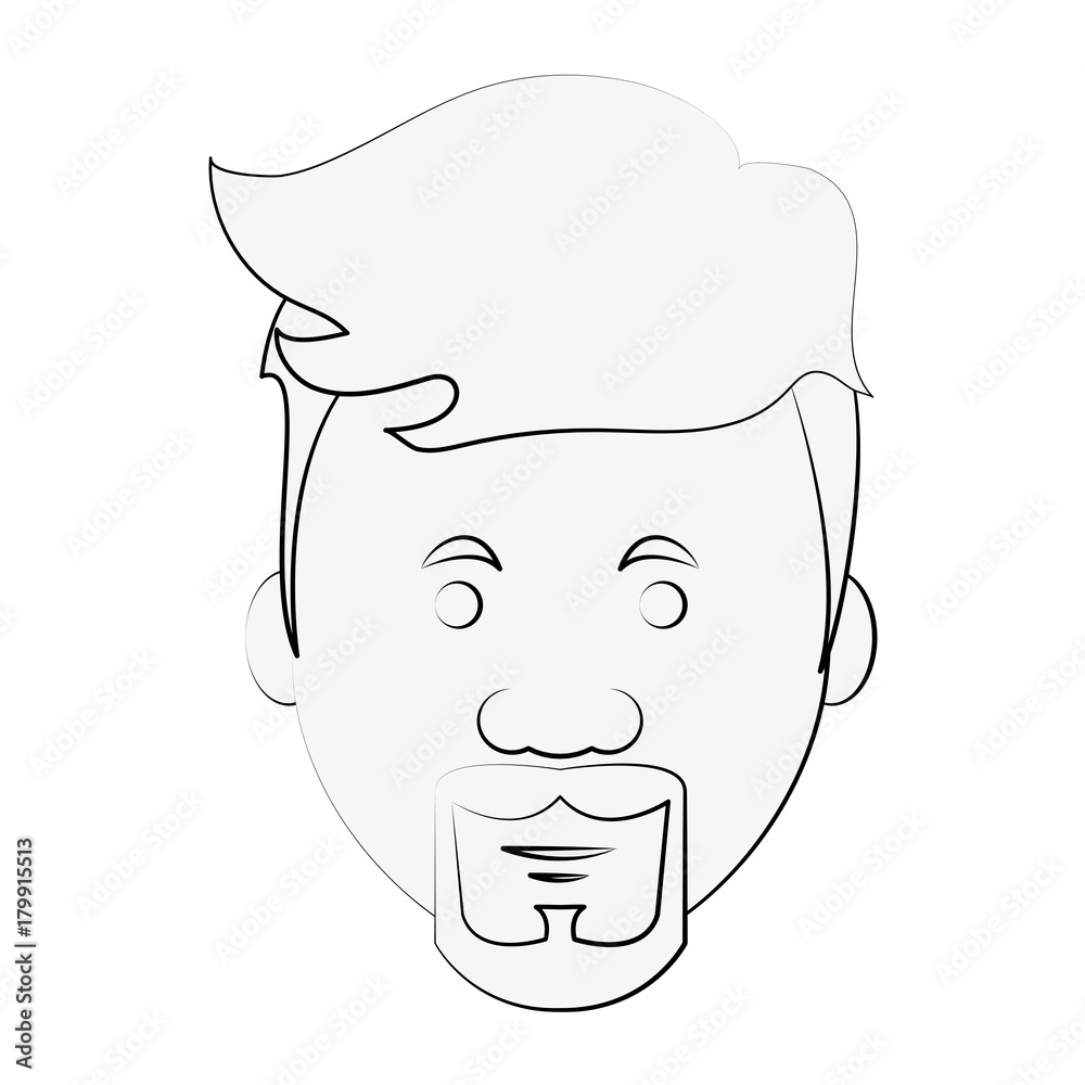 Hipster face cartoon icon vector illustration graphic design Hipster face cartoon icon vector illustration graphic design
