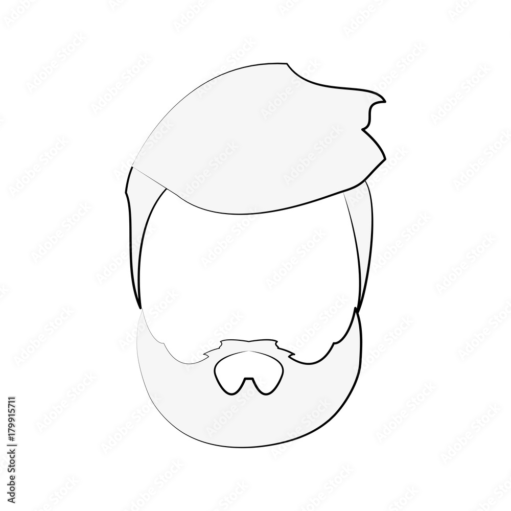 Hipster face cartoon icon vector illustration graphic design Hipster face cartoon icon vector illustration graphic design