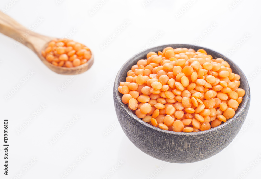 Raw red lentil - Lens culinaris Raw red lentil - Lens culinaris