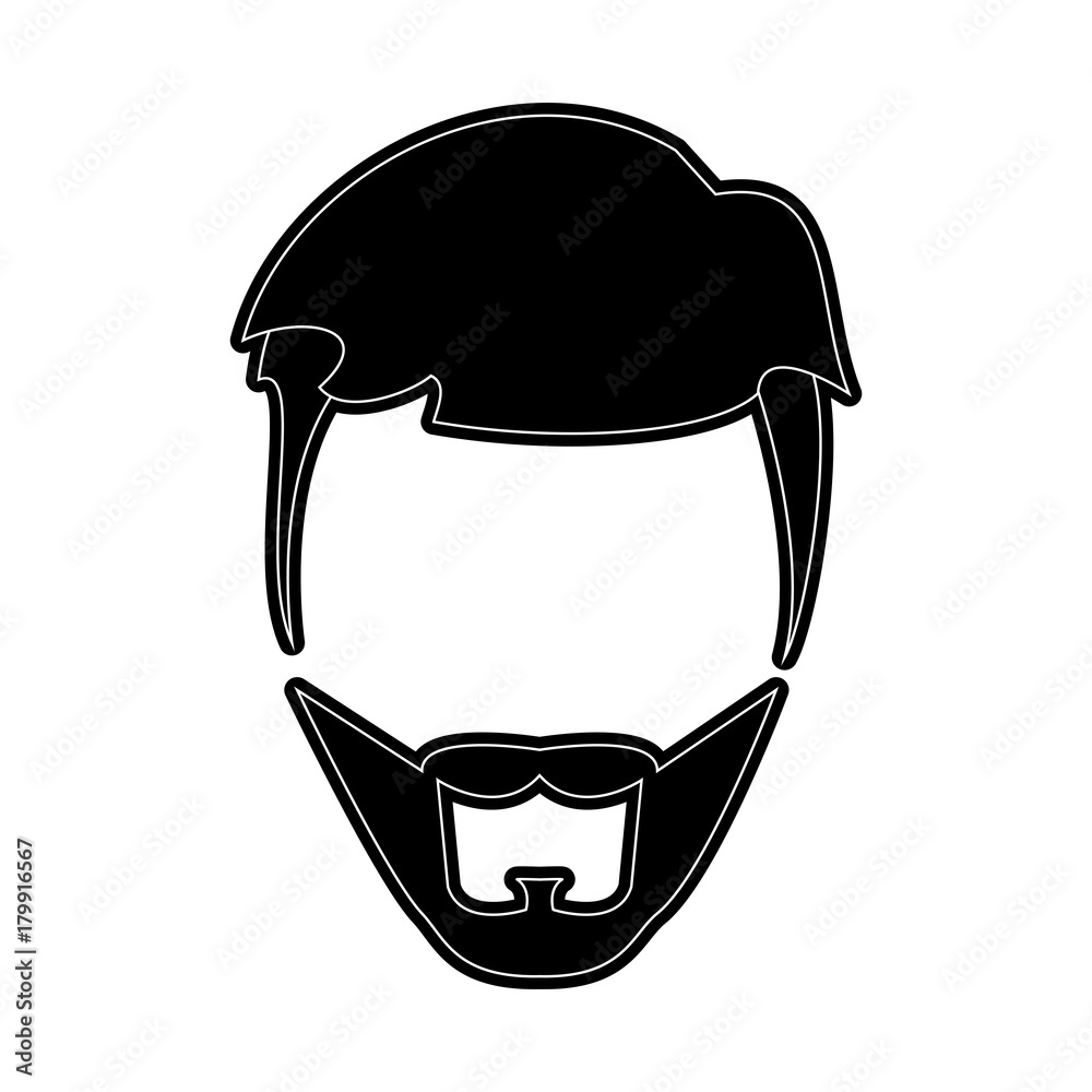 Hipster hairstyle and beard icon vector illustration graphic design Hipster hairstyle and beard icon vector illustration graphic design