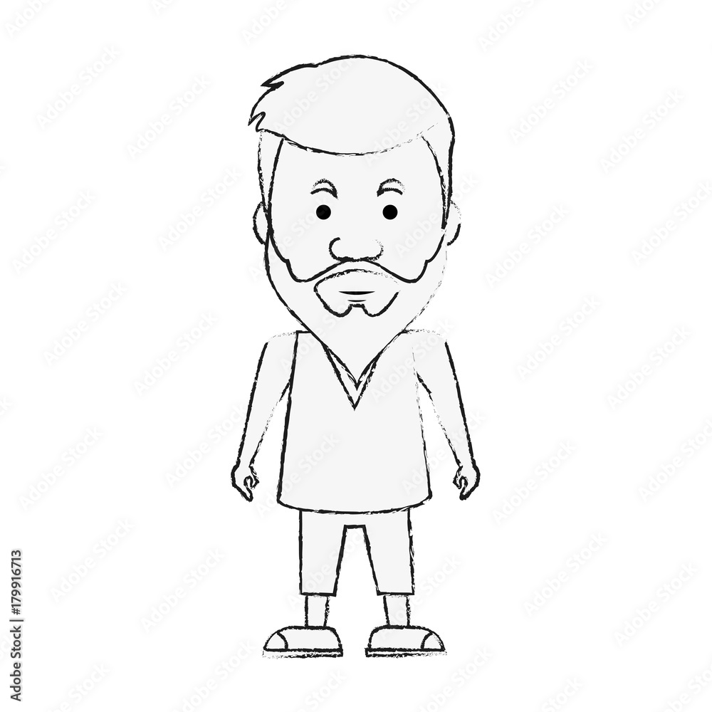 Hipster man cartoon icon vector illustration graphic design Hipster man cartoon icon vector illustration graphic design