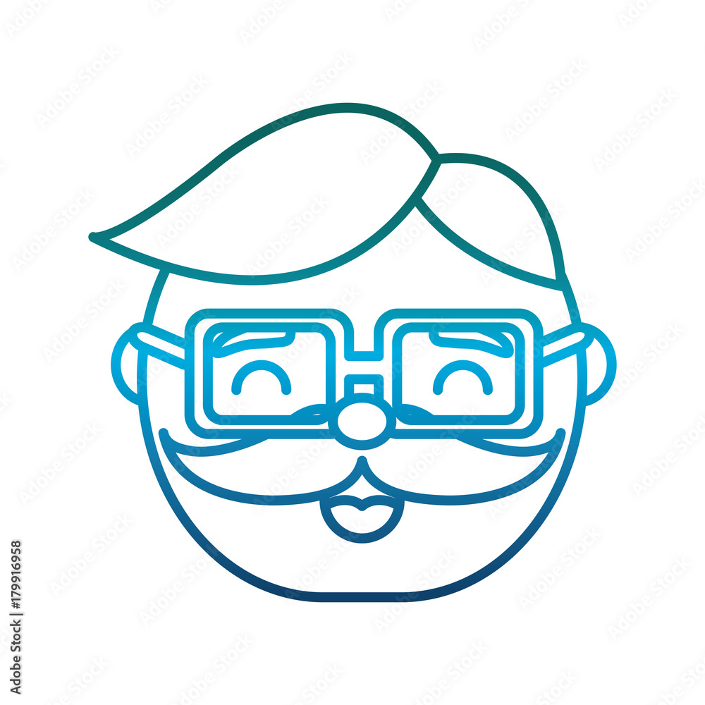 cartoon man with mustache Icon over white background vector illustration cartoon man with mustache Icon over white background vector illustration