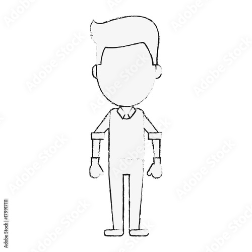 Young man avatar icon vector illustration graphic design