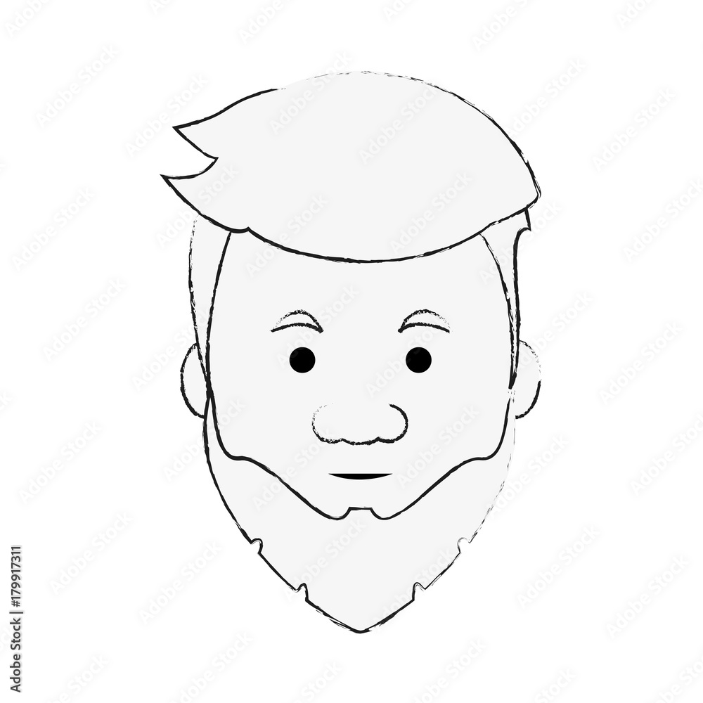 Hipster face cartoon icon vector illustration graphic design Hipster face cartoon icon vector illustration graphic design