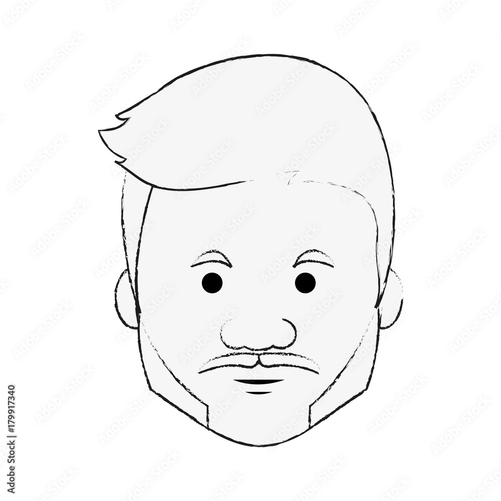 Hipster face cartoon icon vector illustration graphic design Hipster face cartoon icon vector illustration graphic design