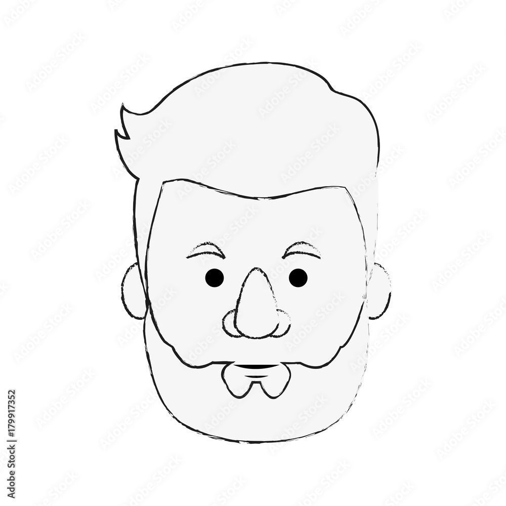 Hipster face cartoon icon vector illustration graphic design Hipster face cartoon icon vector illustration graphic design