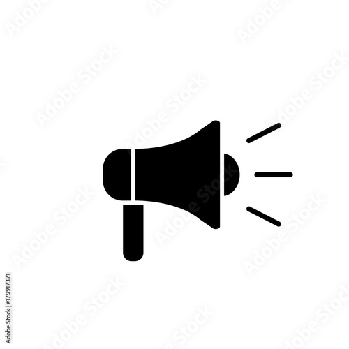 loudspeacker megaphone simple black icon