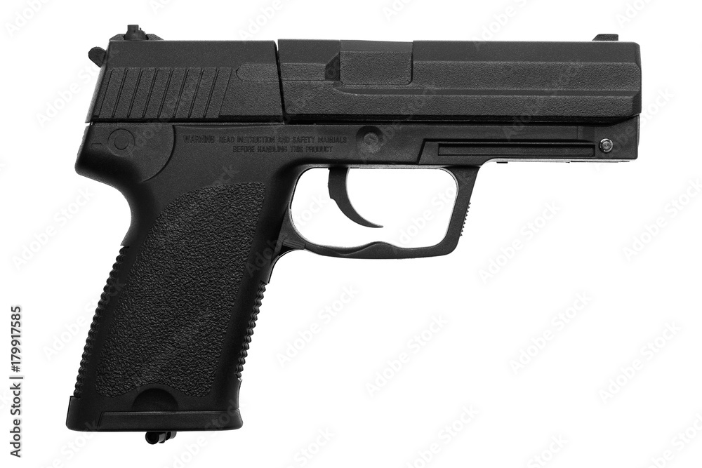 pneumatic pistol isolated on white pneumatic pistol isolated on white