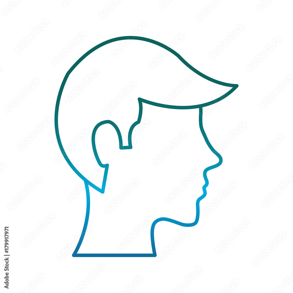 man head icon over white background vector illustration man head icon over white background vector illustration