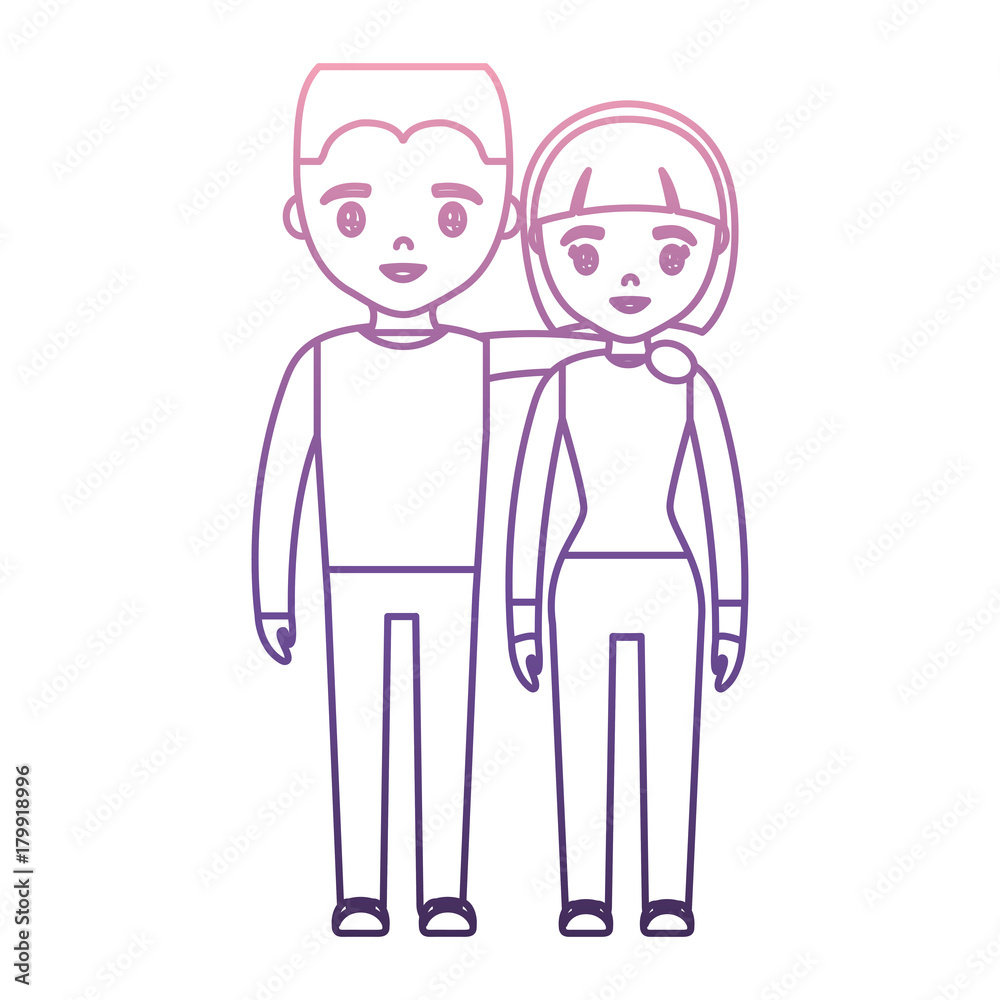 young ocuple icon over white background vector illustration young ocuple icon over white background vector illustration
