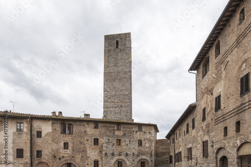  San Gimignano is a small walled medieval hill town in Tuscany, Italy. Known as the Town of Fine Towers, San Gimignano is famous for its medieval architecture, unique for its tower houses. © RiCi