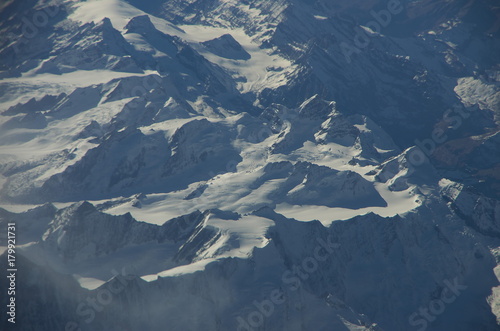 Obraz na płótnie Aerial view of the glacier of Aletsch w salonie
