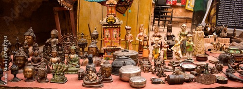 antique idol in a shop in jaisalmer fort rajasthan india