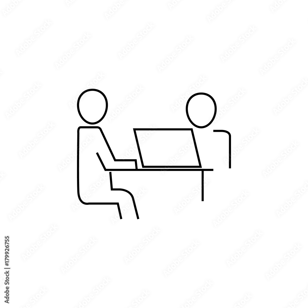 Businessman for the common desktop work computer icon. Finance elements. Premium quality graphic design. Simple icon for websites, web design, mobile app, info graphics