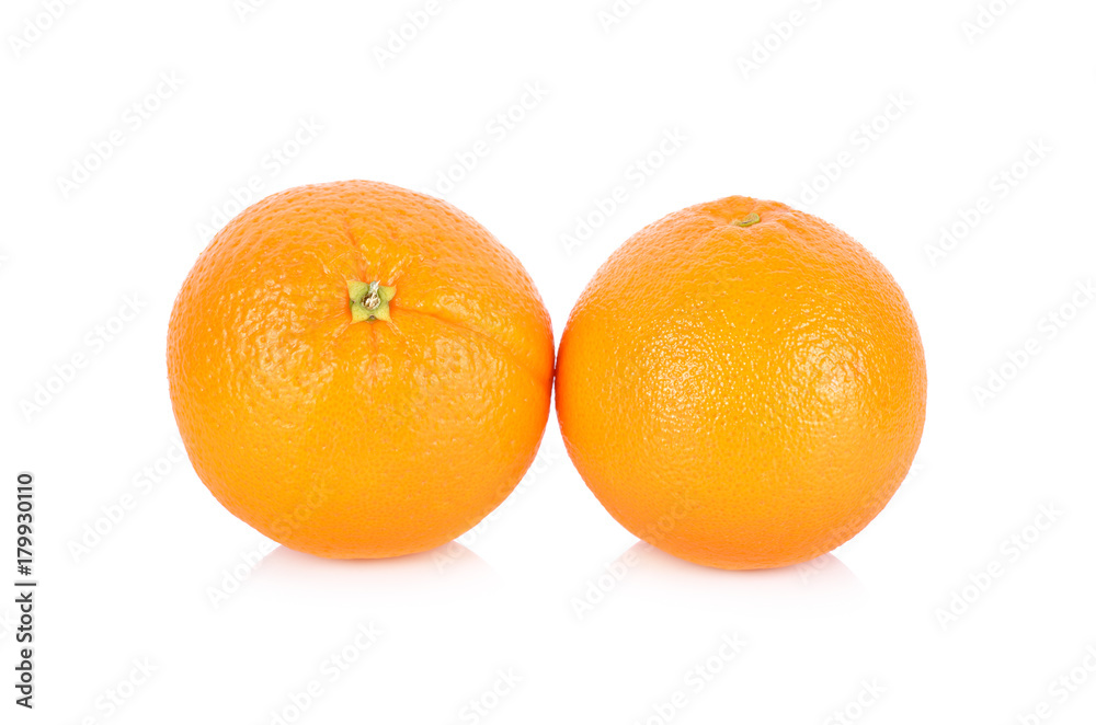 whole fresh Navel/Valencia orange on white background whole fresh Navel/Valencia orange on white background