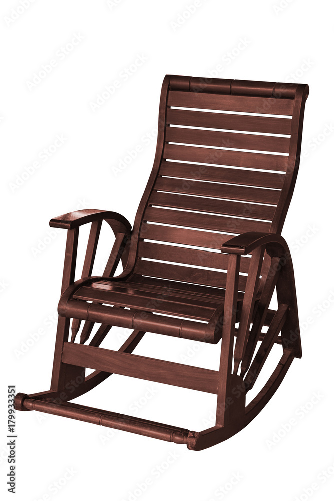 Wooden rocking chair isolated. Wooden rocking chair isolated.