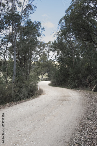 The winding Wombeyan Caves Road in the Southern Highlands of NSW, Australia