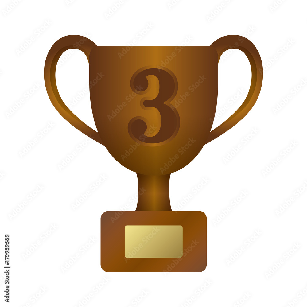 Trophy cup icon illustration. bronze ( 3rd place ) Trophy cup icon illustration. bronze ( 3rd place )
