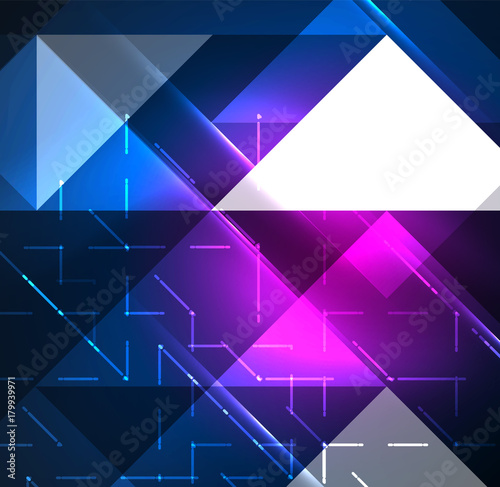 Cosmic electric background with shiny glowing plexus electricity impulses