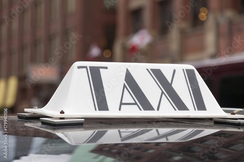 Taxi sign in Toronto