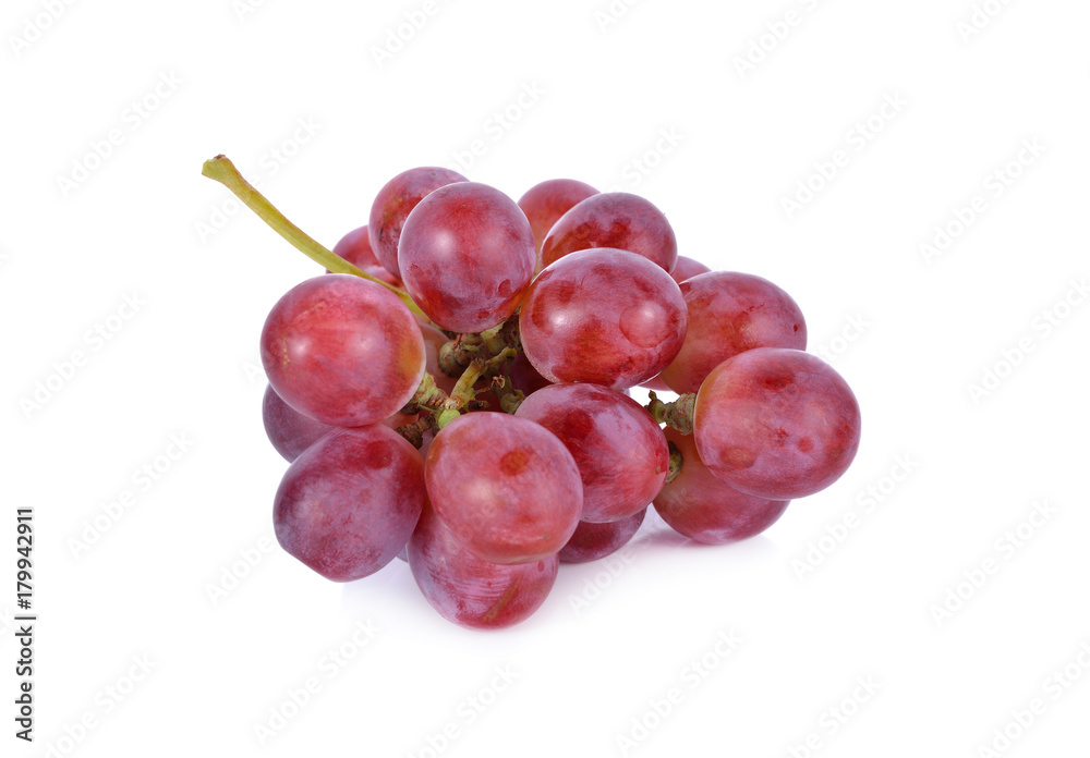 bunch of fresh grapes on white background bunch of fresh grapes on white background
