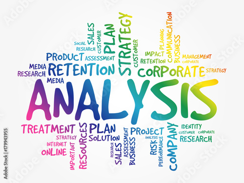 ANALYSIS word cloud, business concept