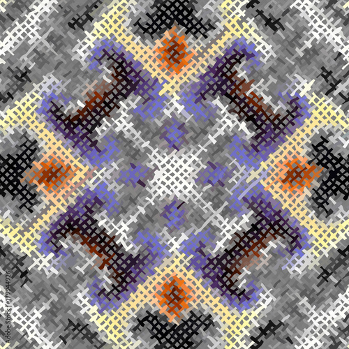 Seamless background pattern. Imitation of a texture of rough canvas painted with paint.
