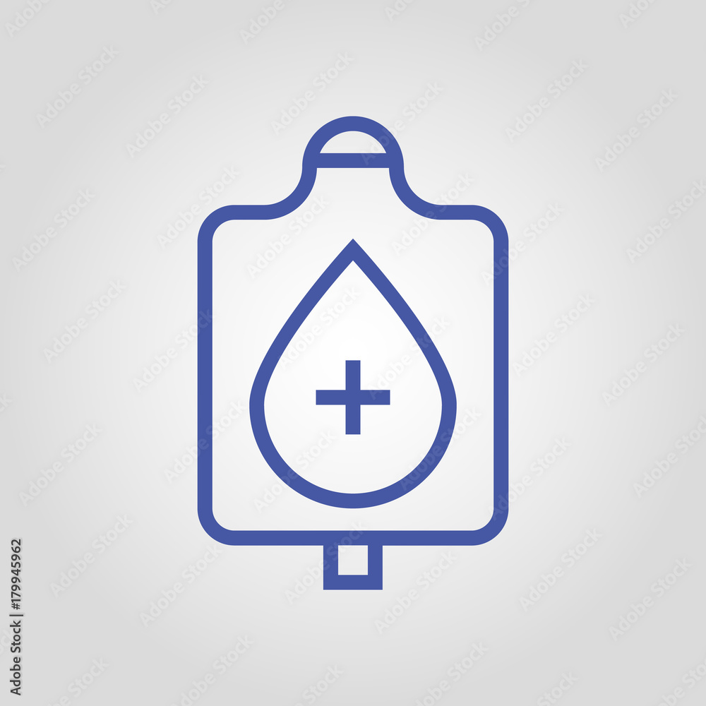 Fototapeta premium Blood donation isolated flat vector linear icon
