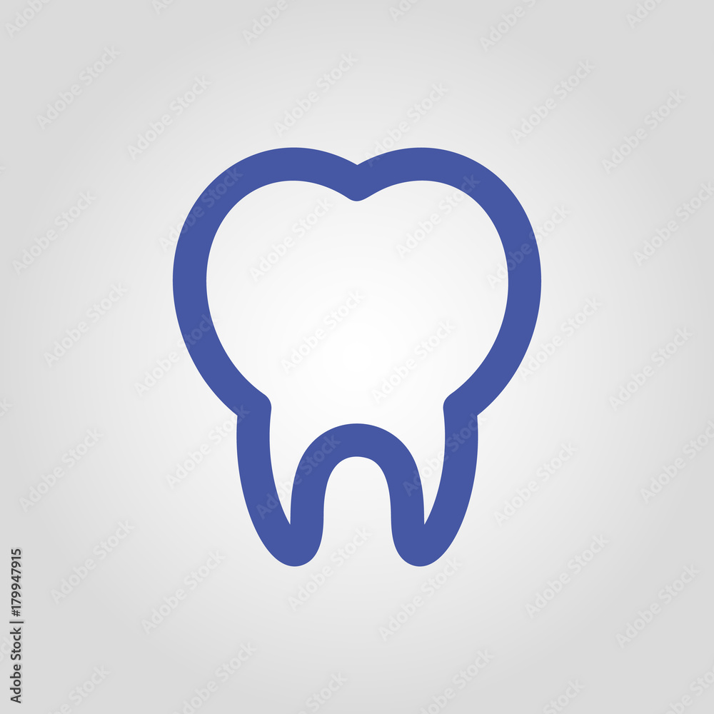 Tooth isolated flat linear vector icon Tooth isolated flat linear vector icon
