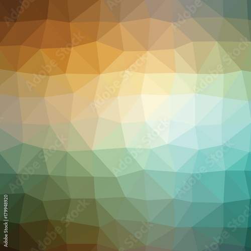 Colorful brown and blue abstract geometric low poly style vector illustration graphic background