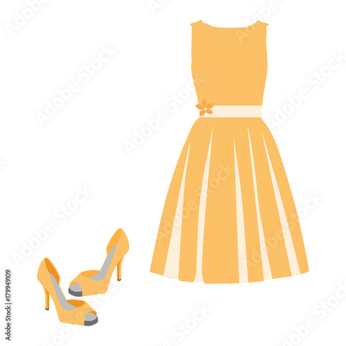 Orange summer dress