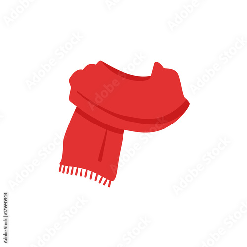 Red scarf vector